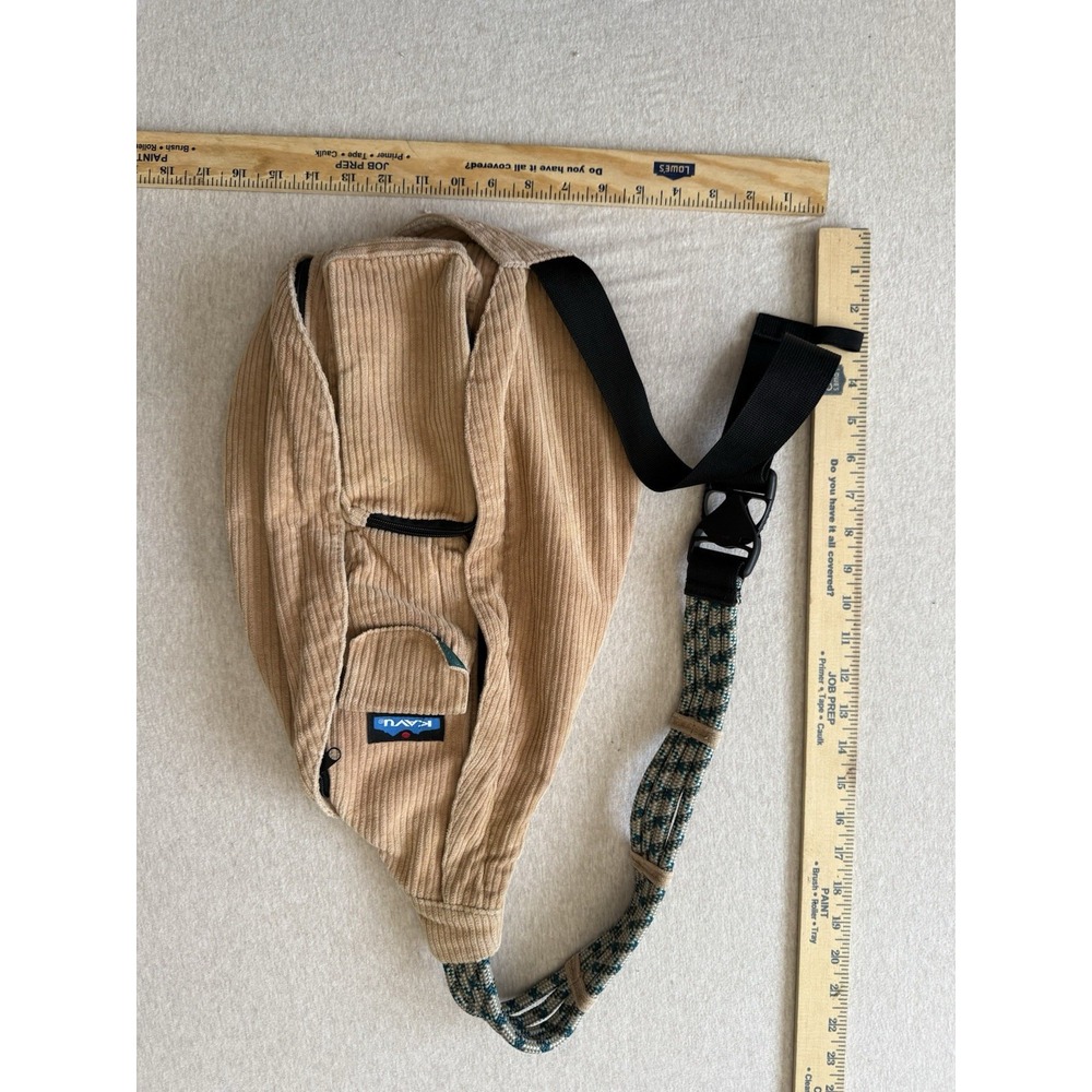 kavu rope sling bag crossbody Tan & Brown Geometric Print